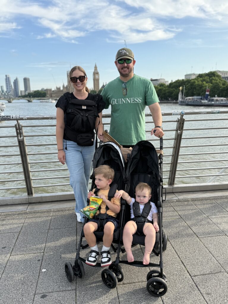 My family at the River Thames on our UK trip