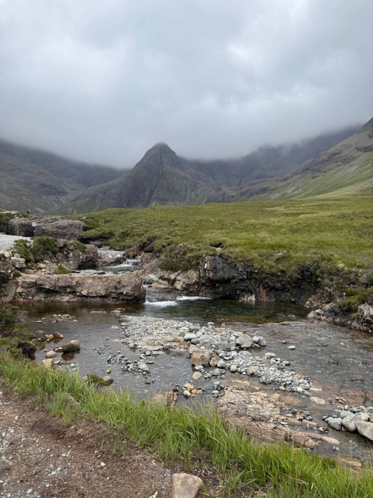 A view of one of the fairy pools on Isle of Skye