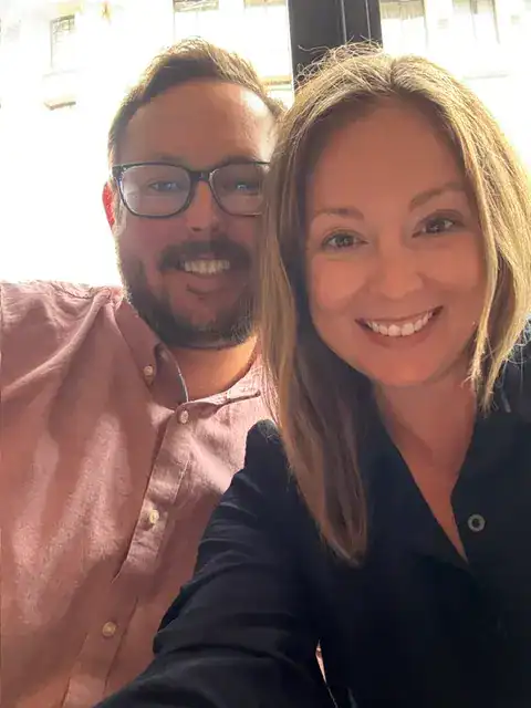 My husband and I on a date night in Ediburgh